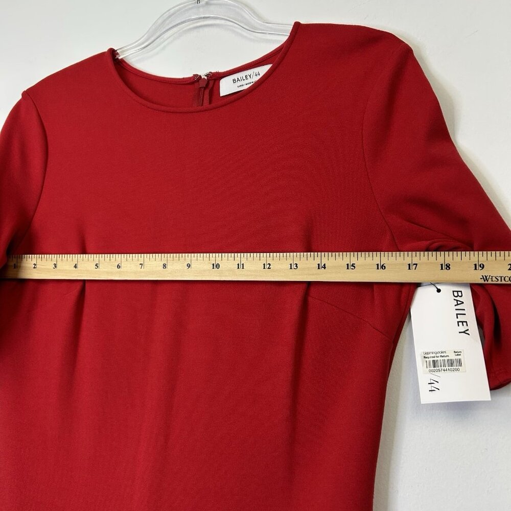 NEW‎ Bailey 44 Red Bodycon Dress Women’s Size Large Midi - Picture 6 of 10